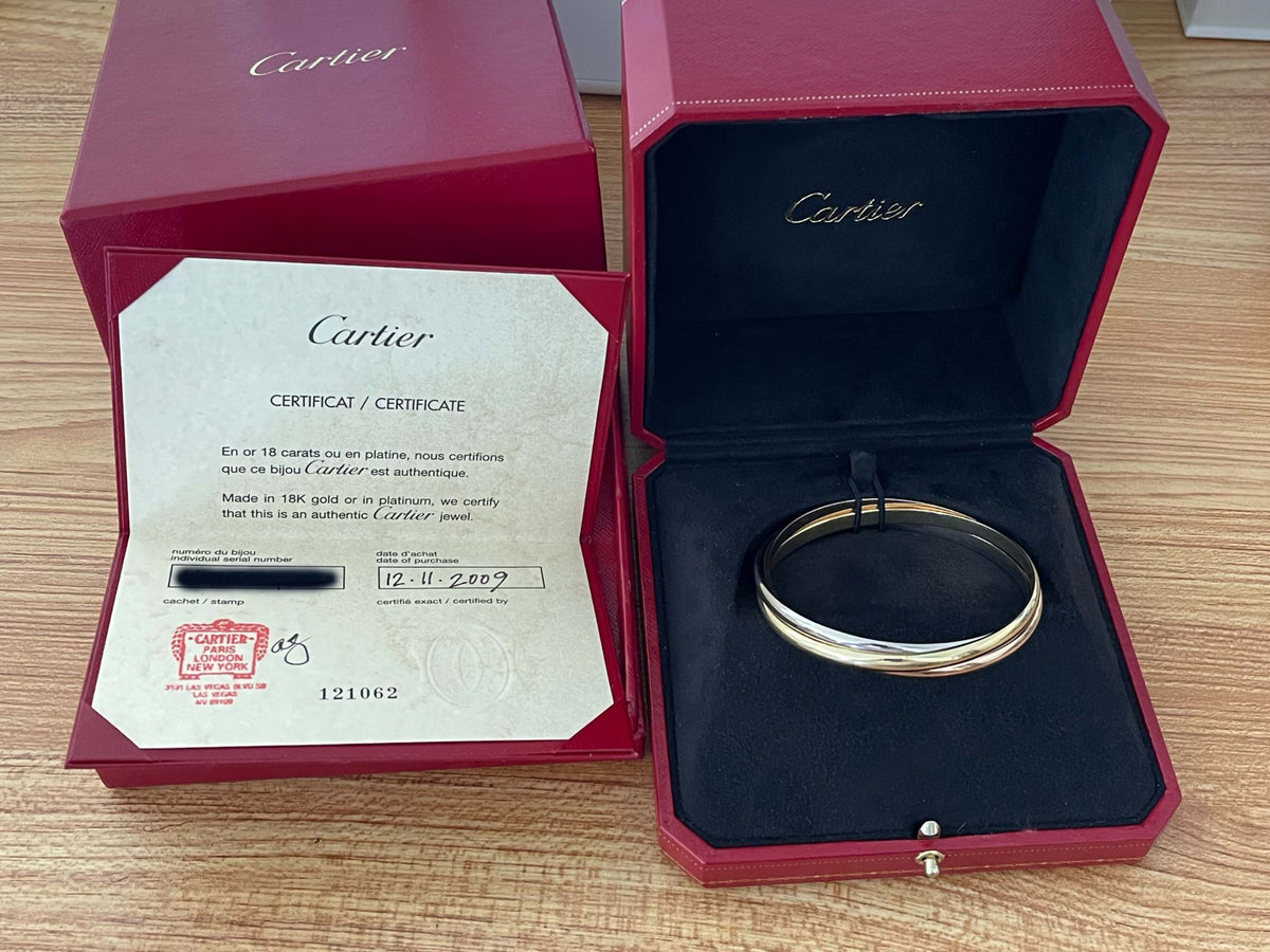 Cartier 18 Karat Gold Trinity Bracelet