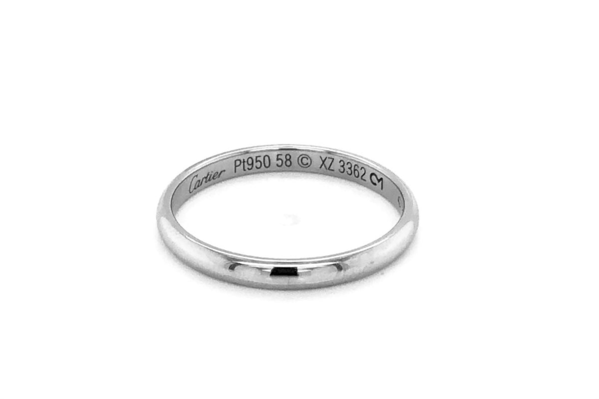 Buy Cartier 1895 Platinum Wedding Band Ring | Solitaire Jewelers