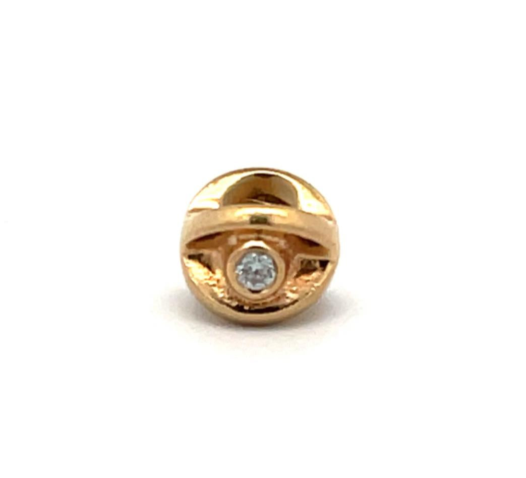 Pandora 14K Gold Eye Cubic Zirconia Bead Charm