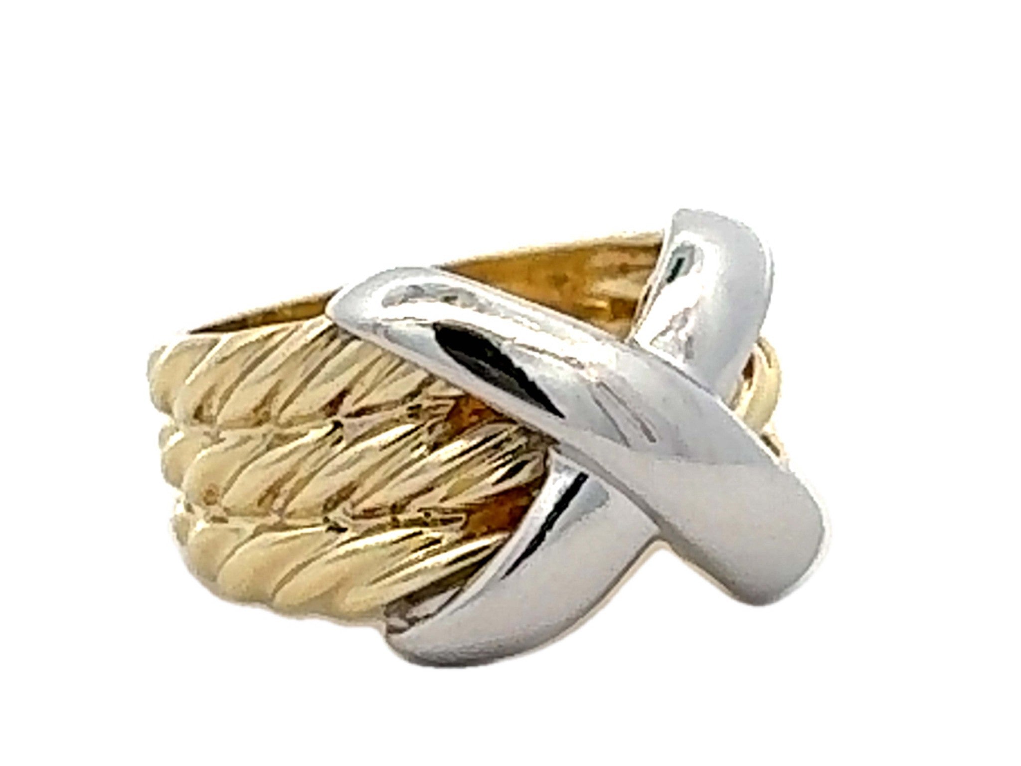 Vintage David Yurman Cable Classics X Crossover Ring 18K Gold