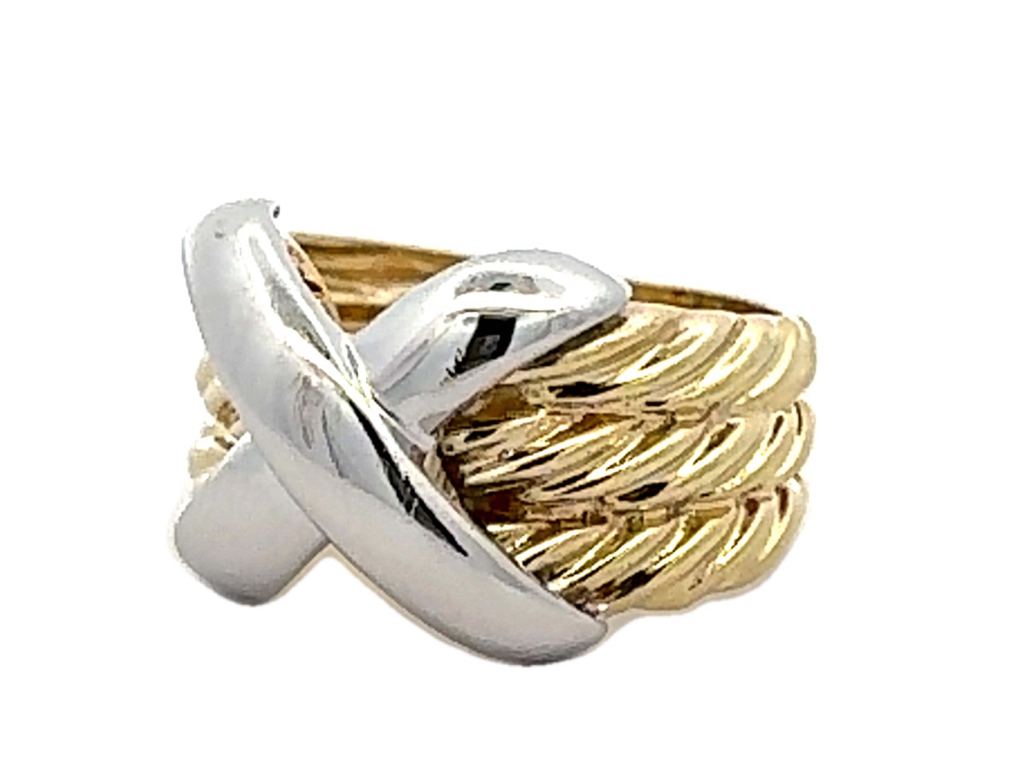 Vintage David Yurman Cable Classics X Crossover Ring 18K Gold