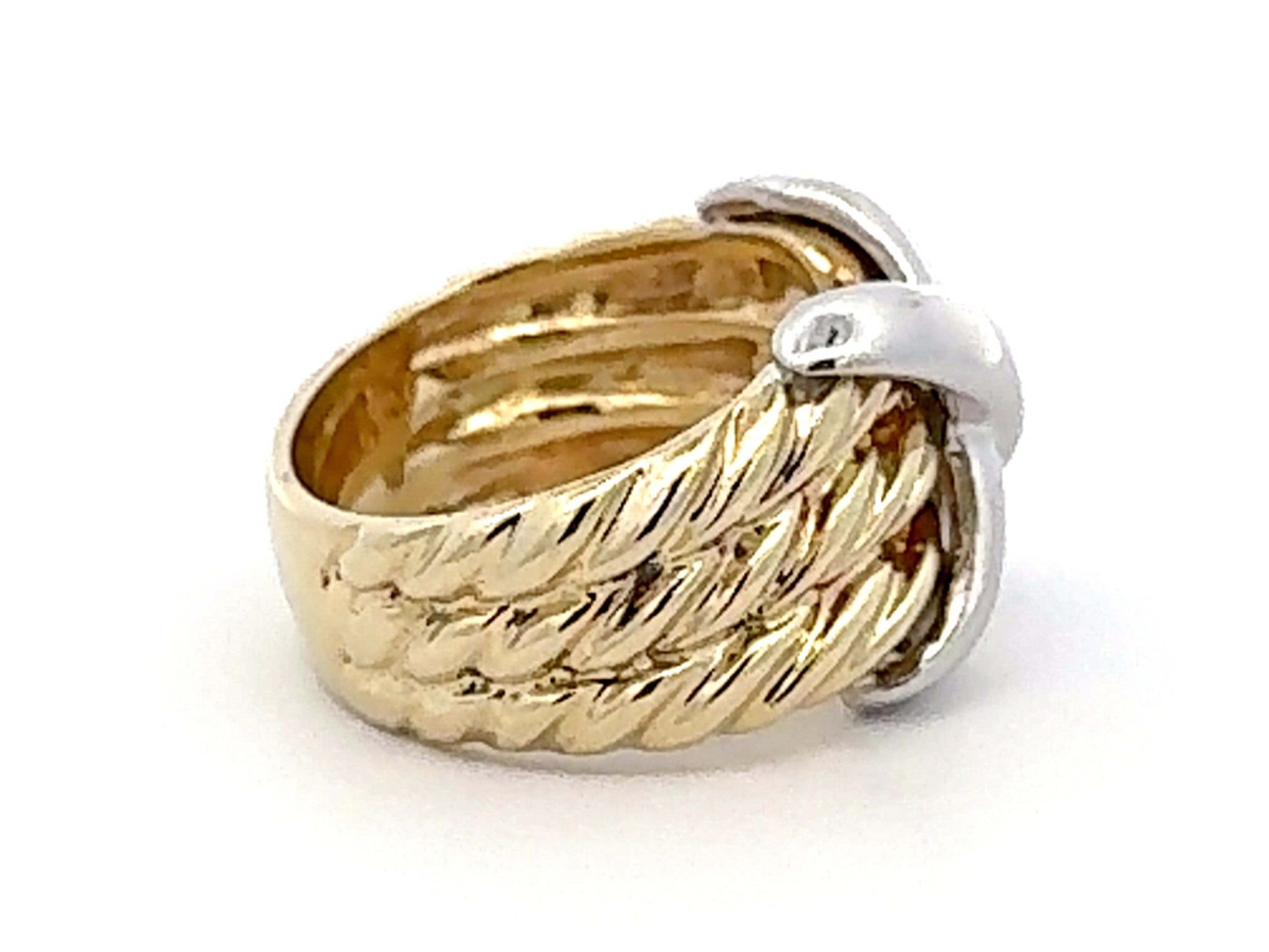 Vintage David Yurman Cable Classics X Crossover Ring 18K Gold