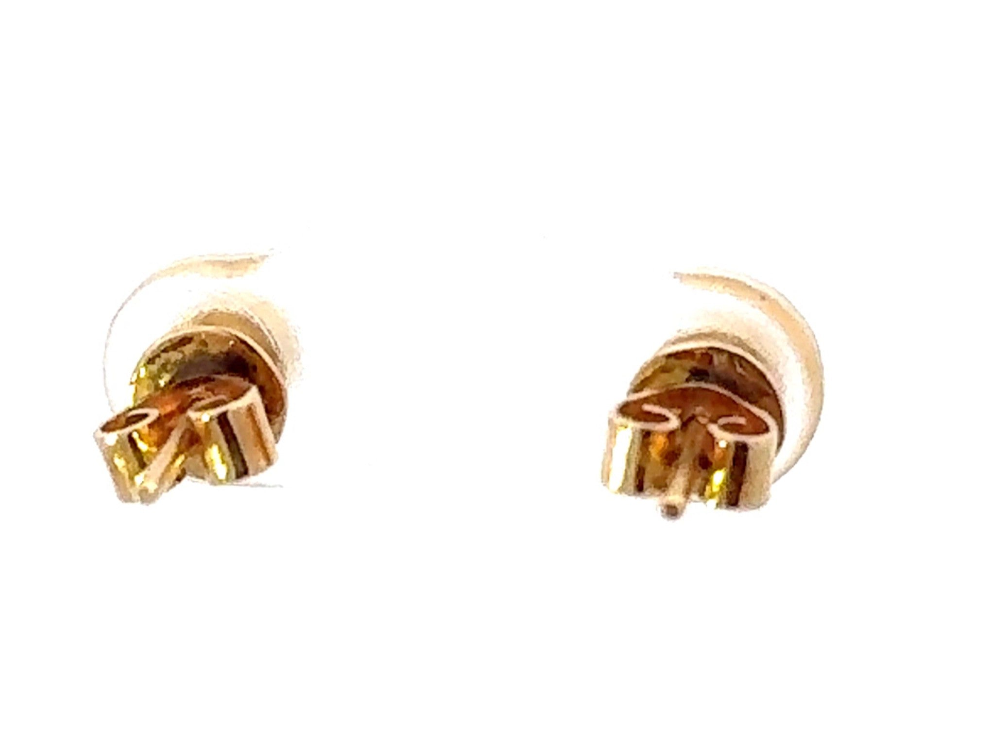 0.60 Carat Brilliant Cut Diamond Stud Earrings 14k Yellow Gold