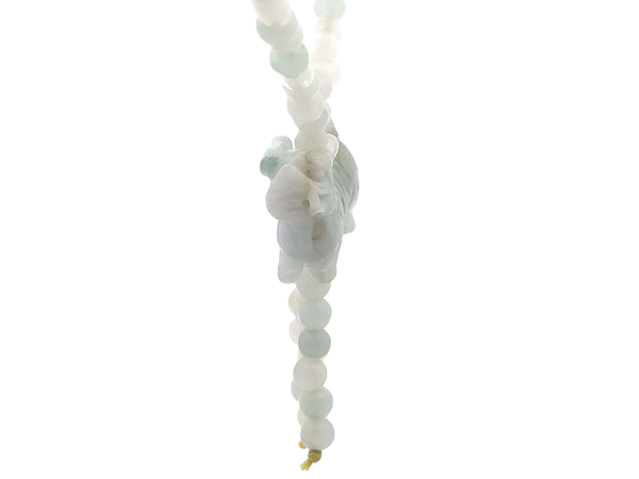 Phu Dog Light Green Jade Bead Strand Necklace