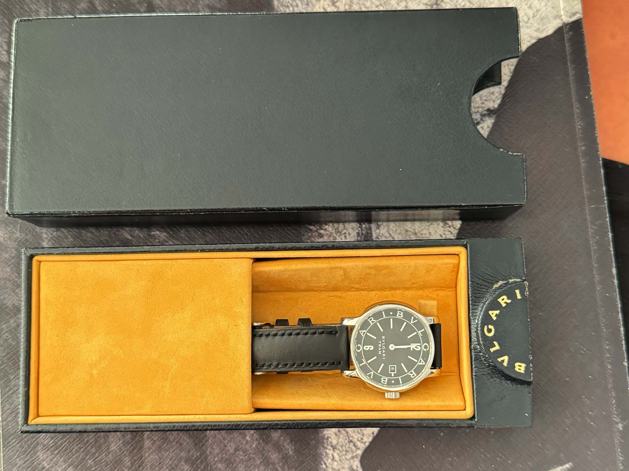 BVLGARI Team Watch Leather Strap 28mm