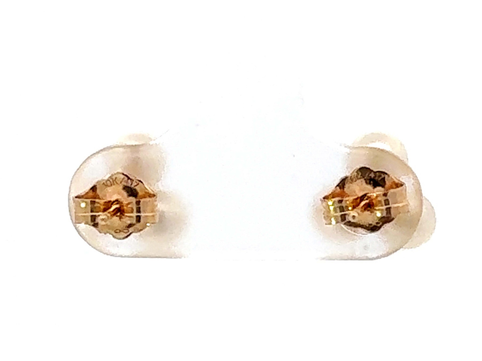 3 Cultured Pearl Stud Earrings 10K Yellow Gold