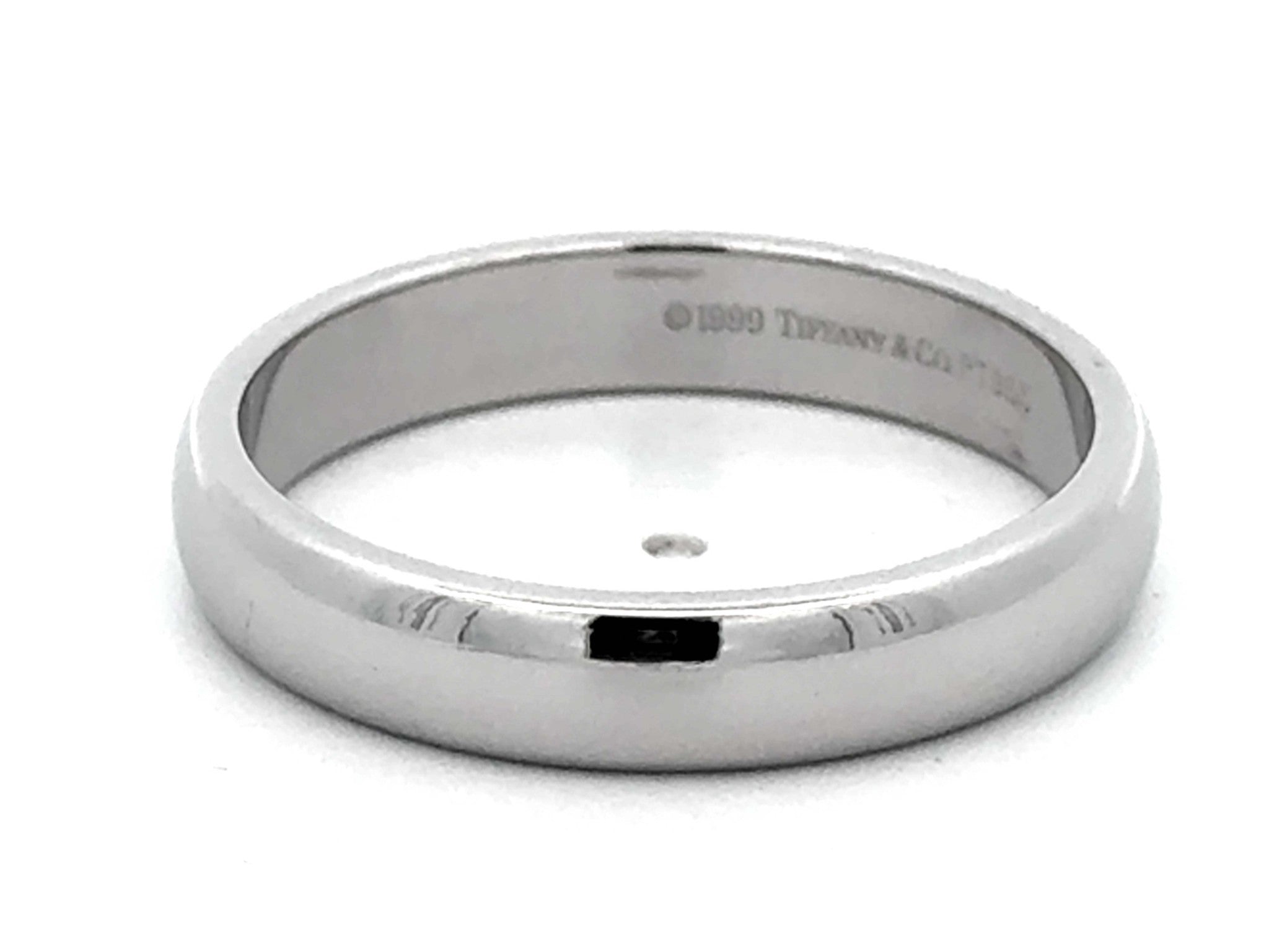 1999 Tiffany & Co. Forever Wedding Band Ring Platinum 4.5 mm, size 11.25