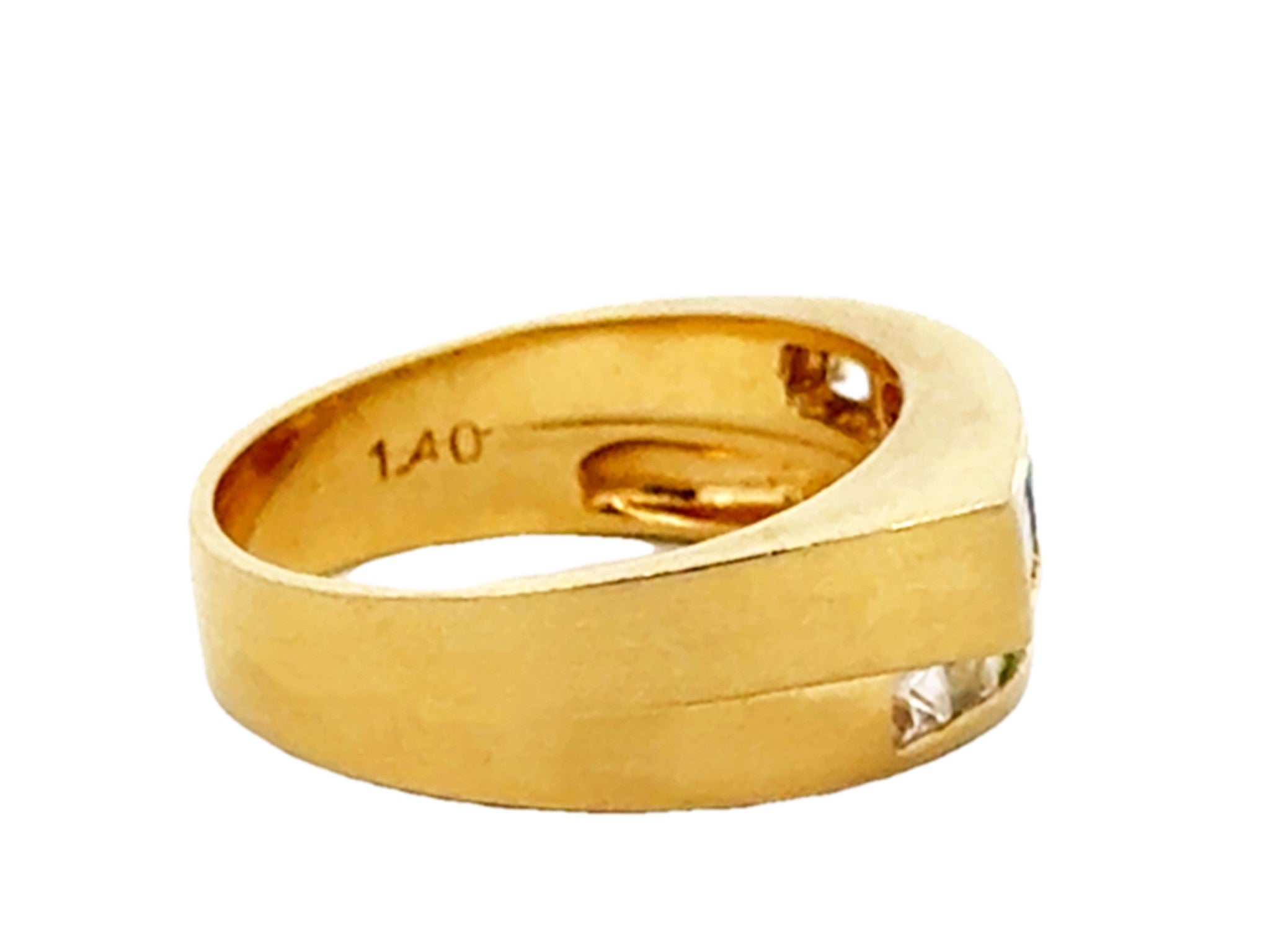 Rainbow Sapphire Ring 18k Yellow Gold