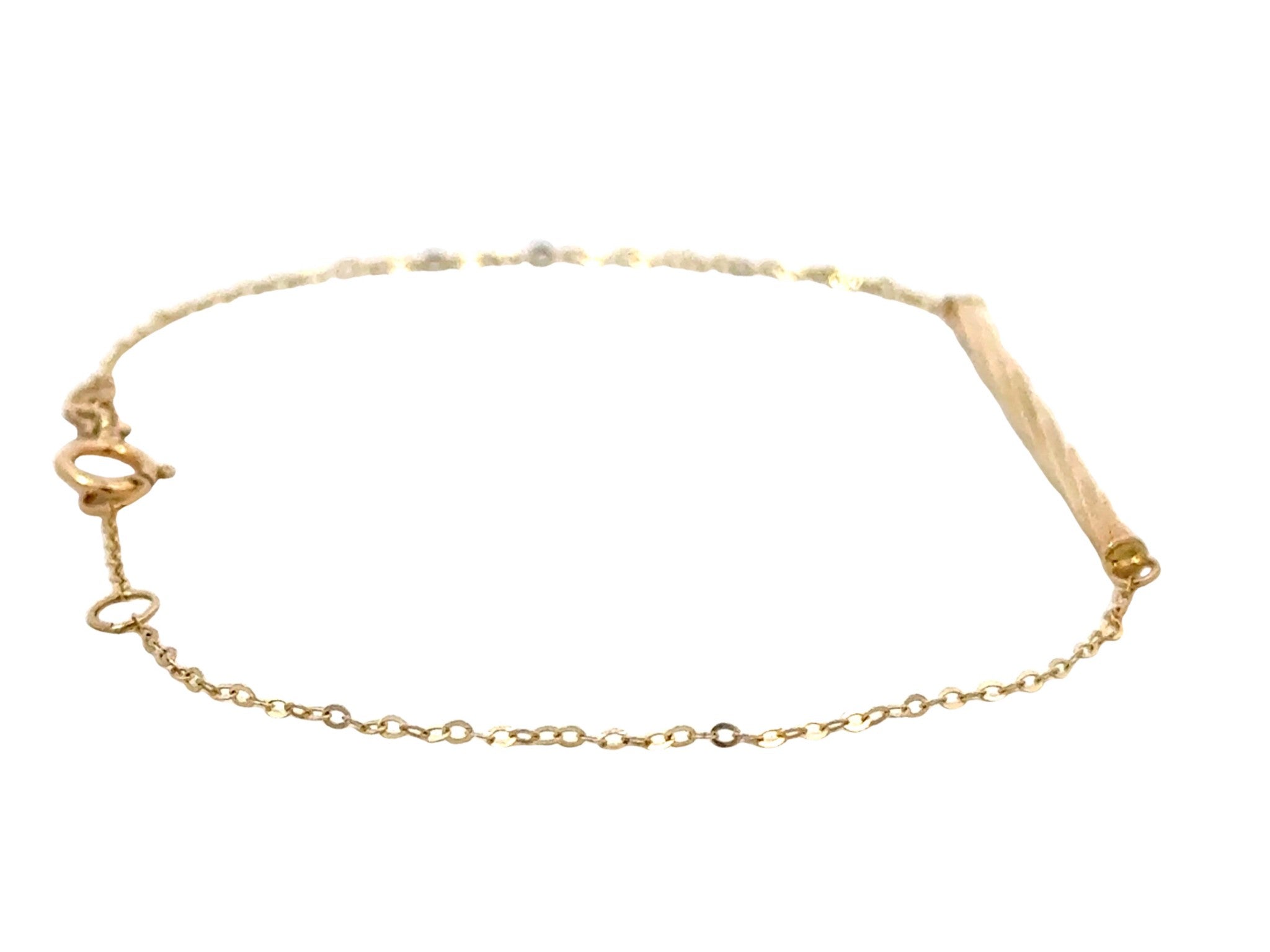 Solid 14k Yellow Gold Bar Link Bracelet