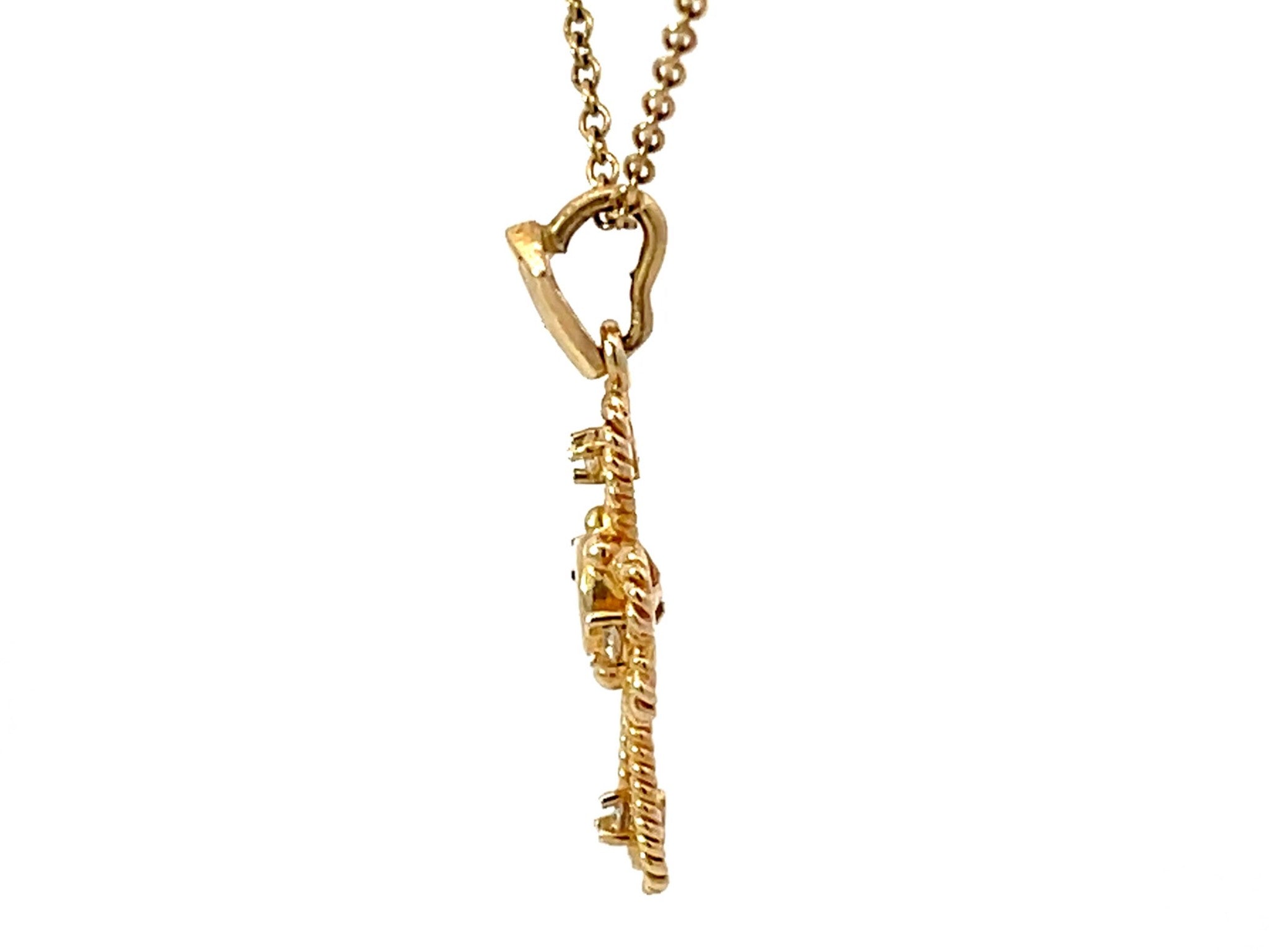 Pandora Cross Necklace in 14K Gold