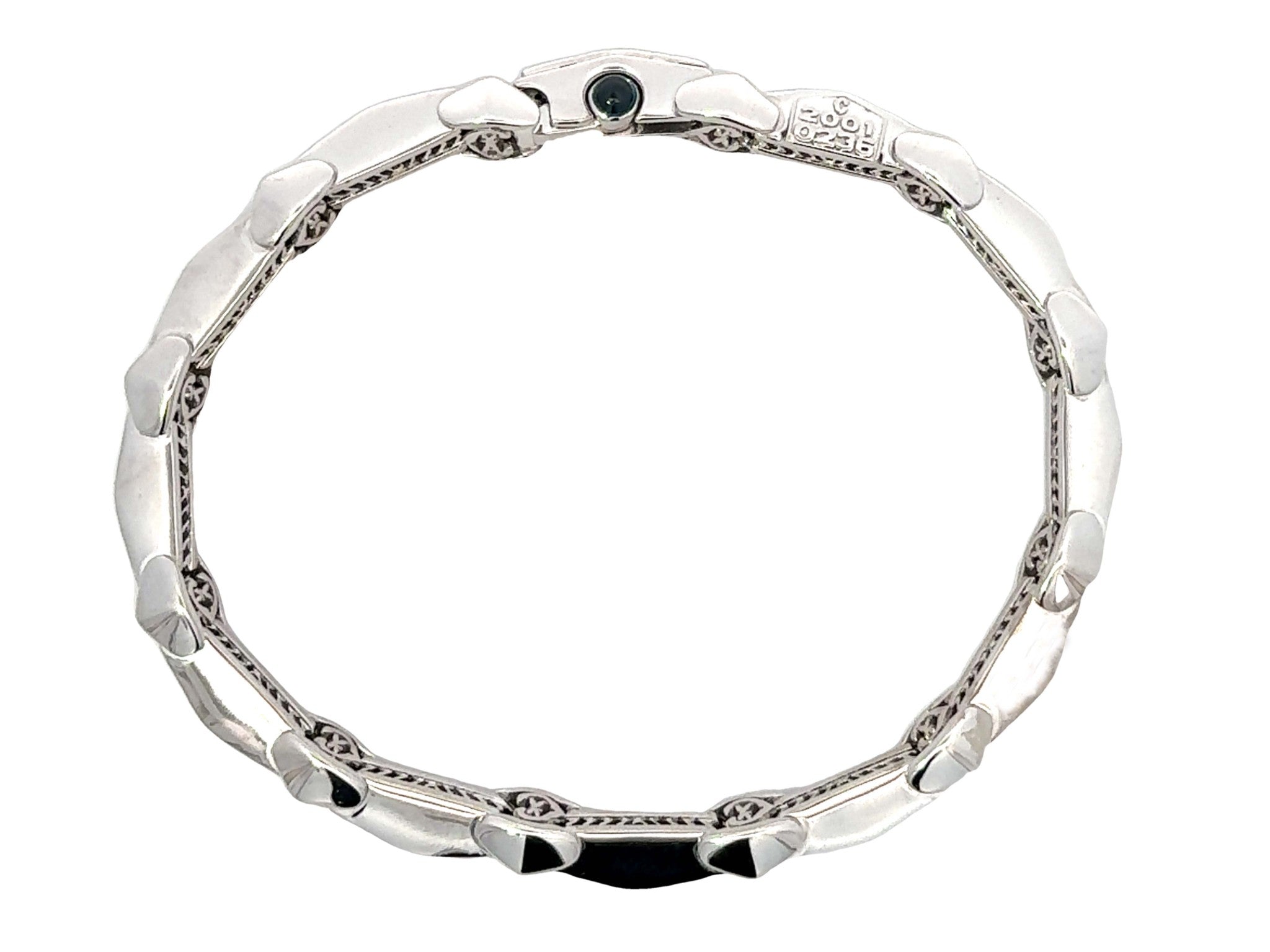 Philippe Charriol Sectional Diamond Bracelet 18k White Gold