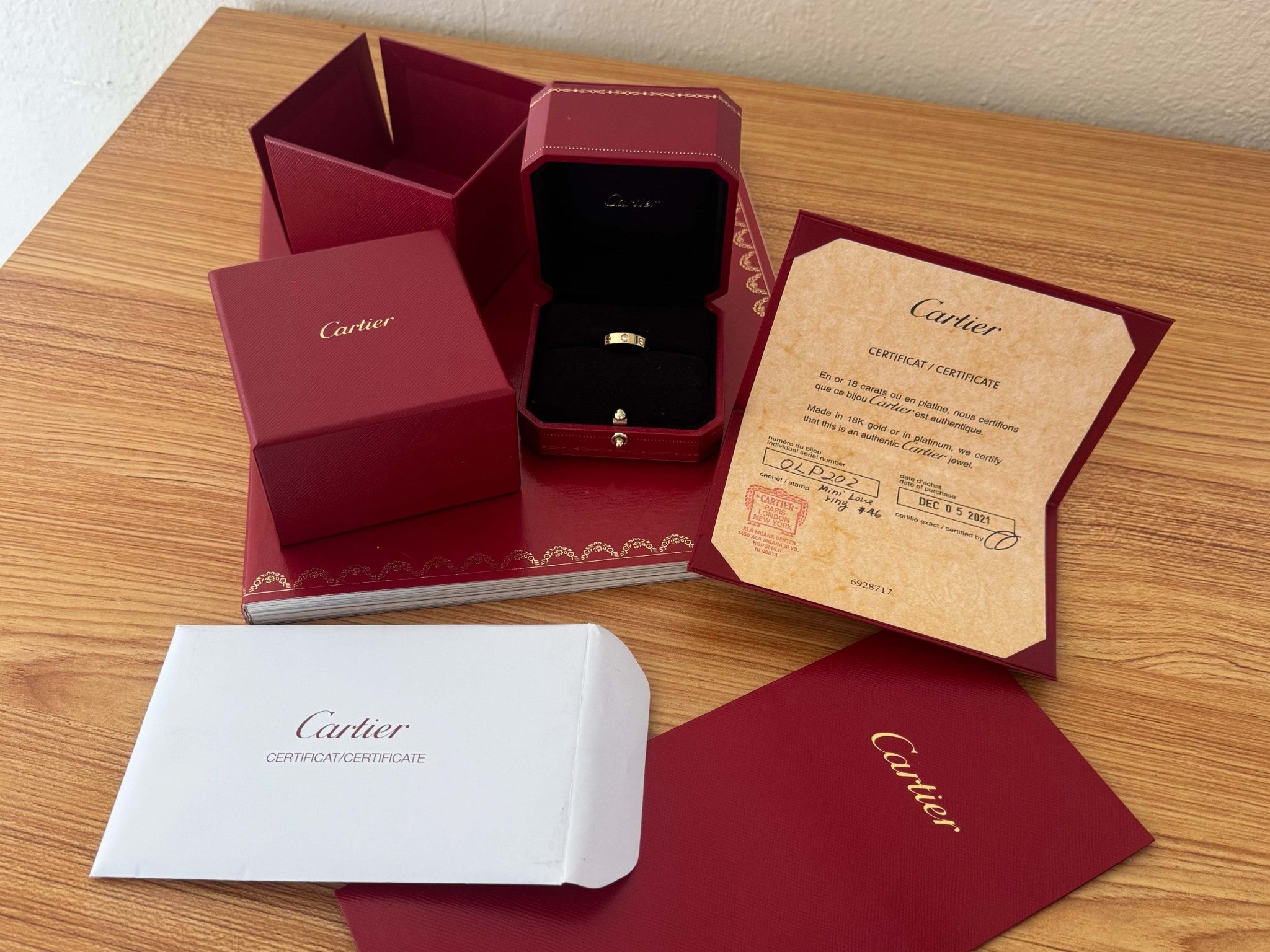 Cartier Diamond Love Ring 18K Yellow Gold With Box and Papers