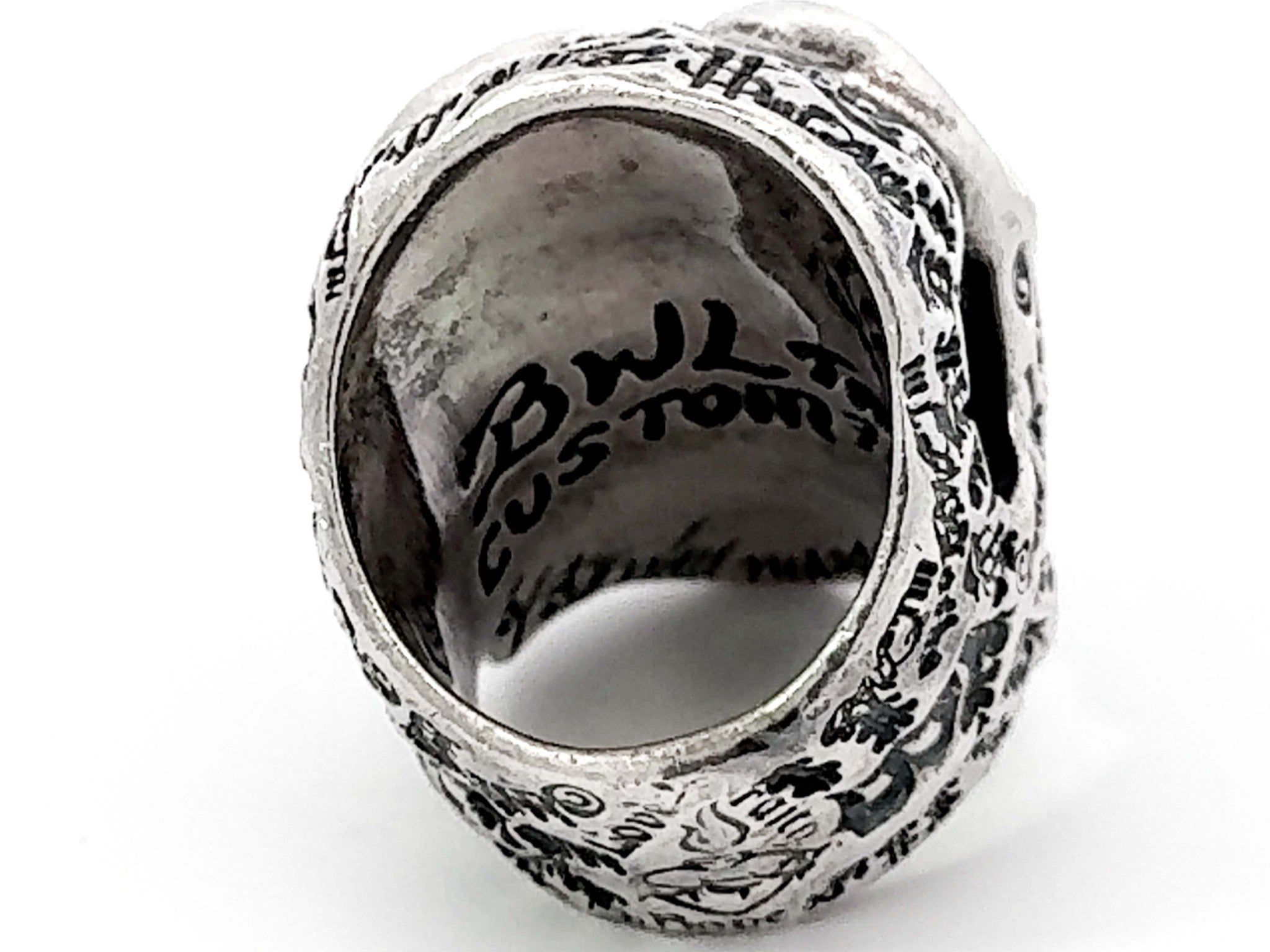 BWL Bill Wall Graffiti Master Skull Red Eyes Sterling Silver Ring