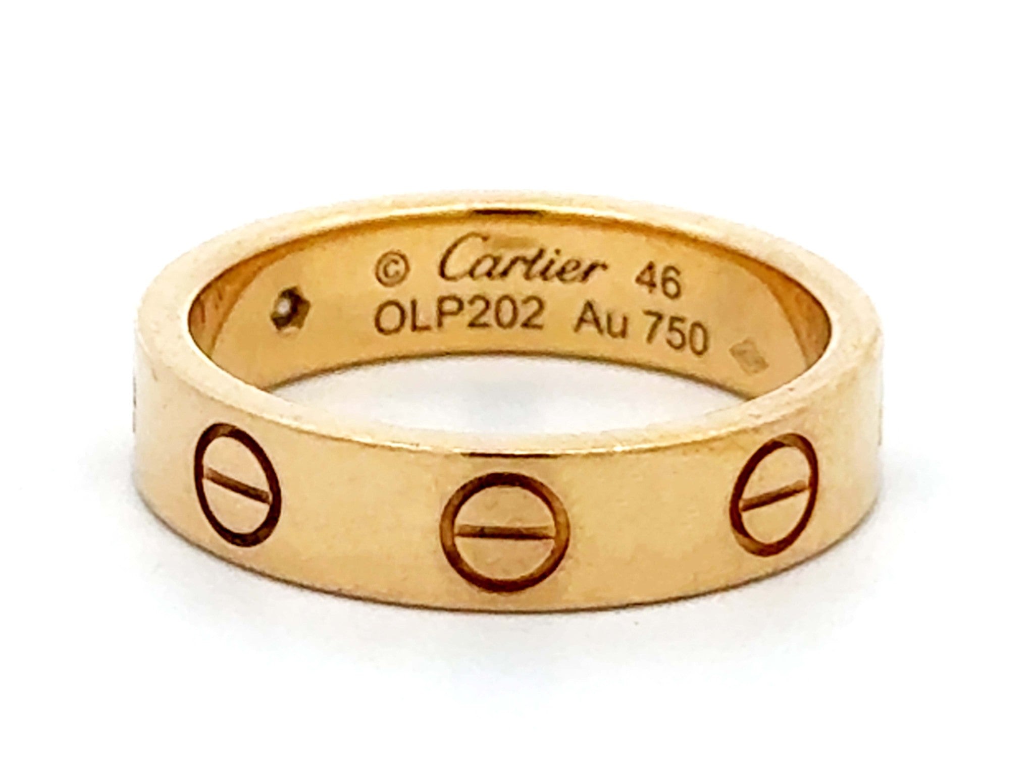 Cartier Diamond Love Ring 18K Yellow Gold With Box and Papers