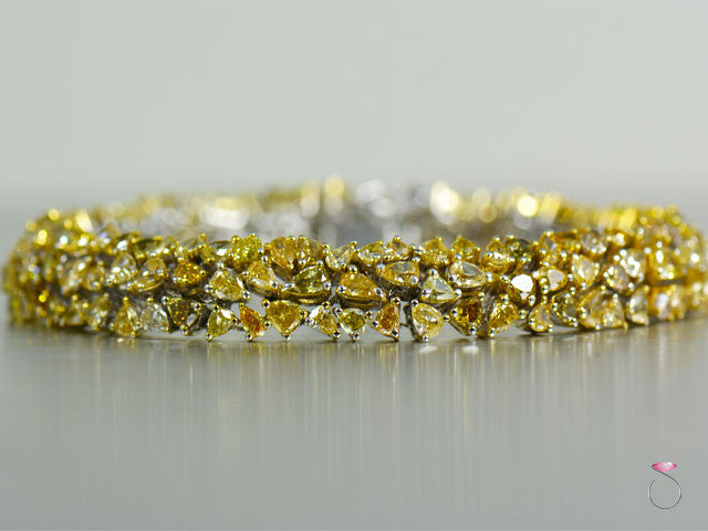 Bezel Set Diamond Tennis Bracelet-Yellow - Minichiello Jewellers