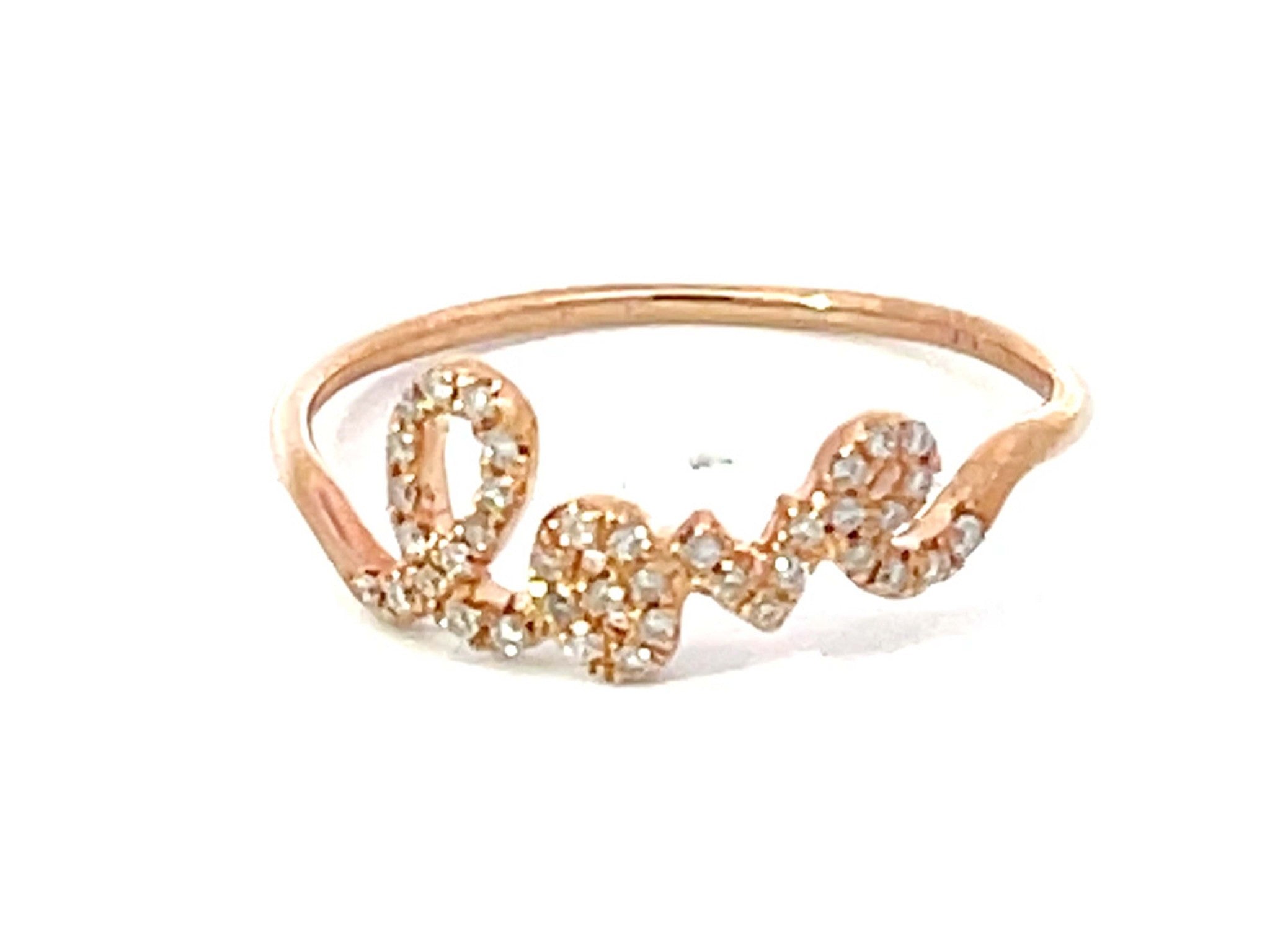 Diamond Love Ring in 14K Rose Gold