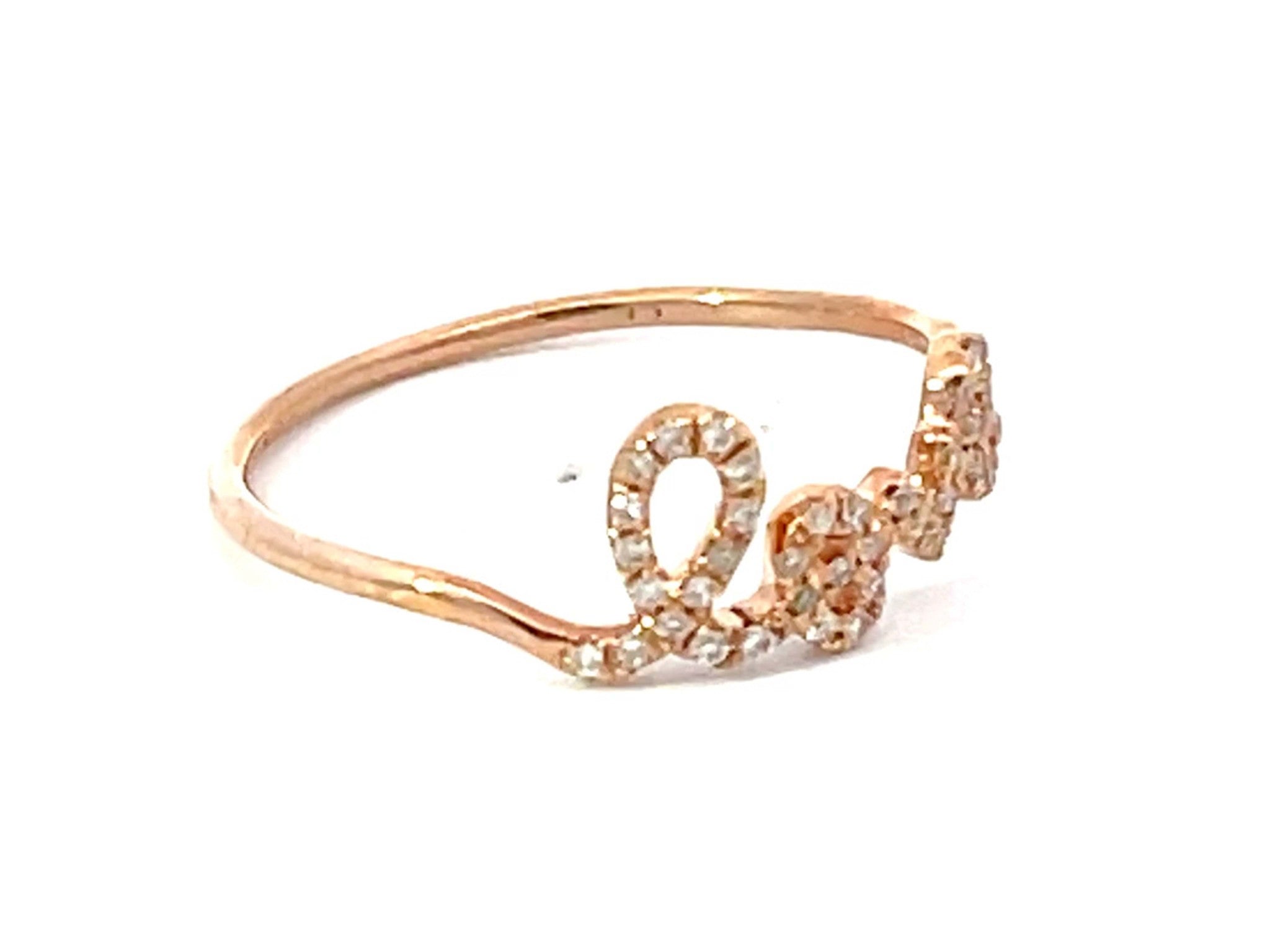 Diamond Love Ring in 14K Rose Gold