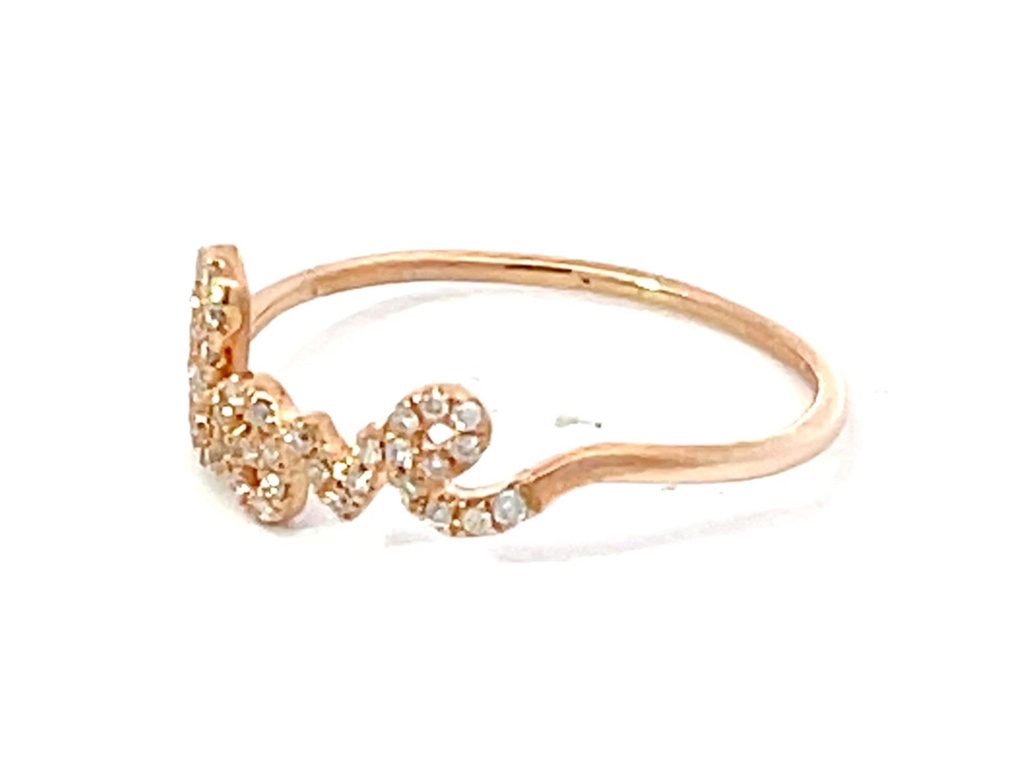 Diamond Love Ring in 14K Rose Gold