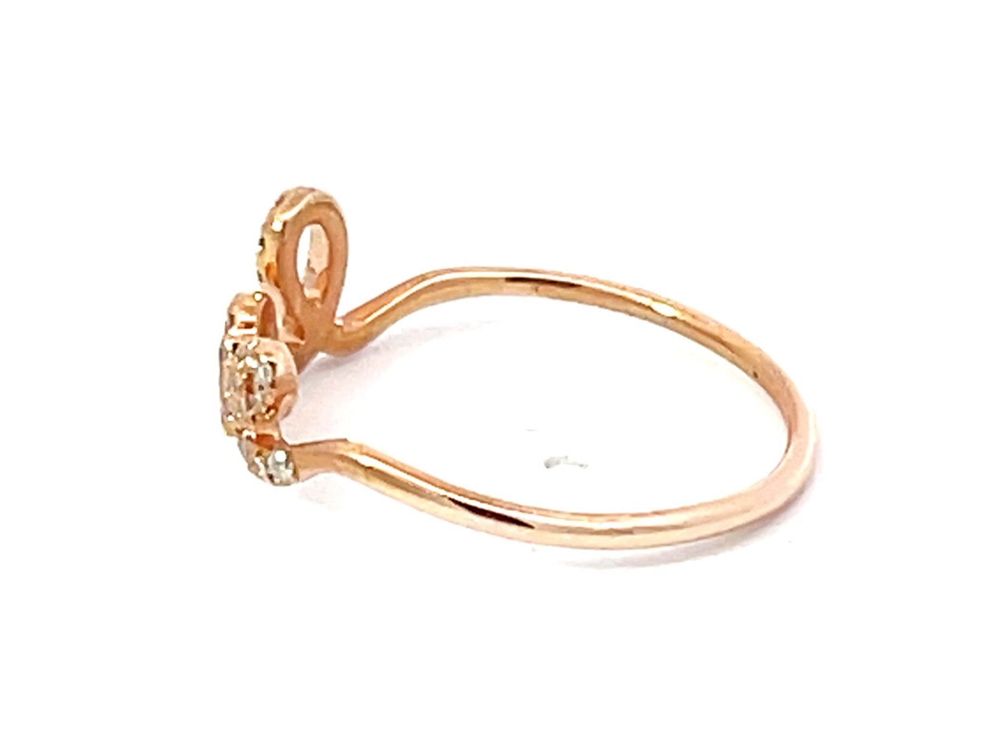 Diamond Love Ring in 14K Rose Gold