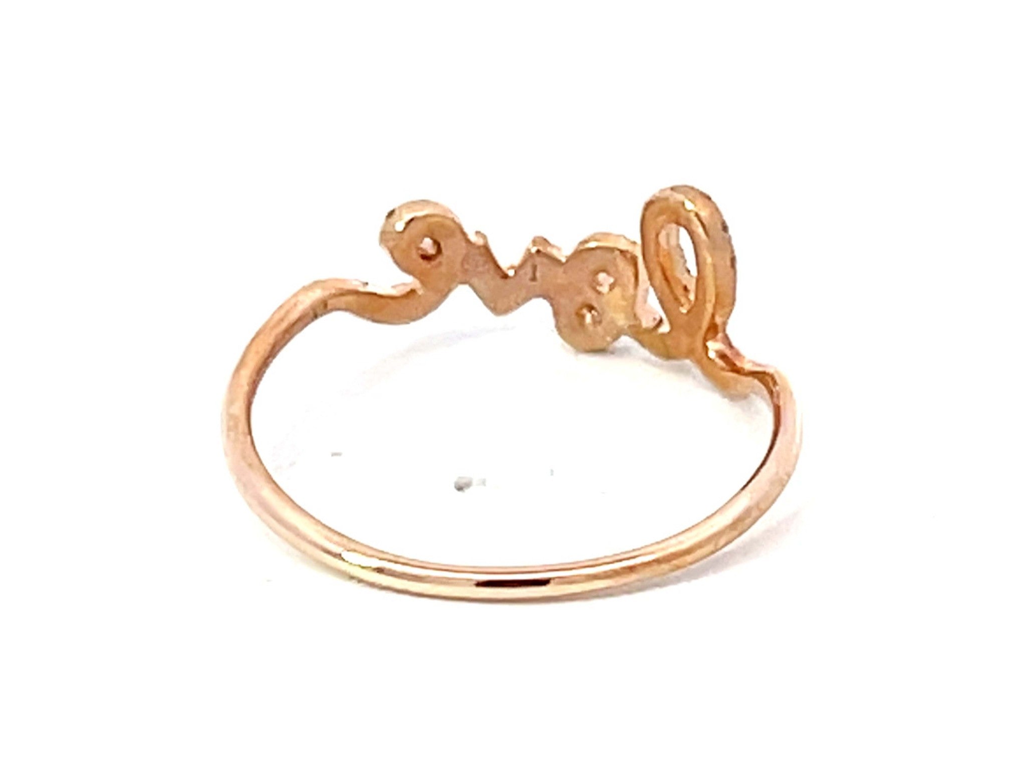 Diamond Love Ring in 14K Rose Gold