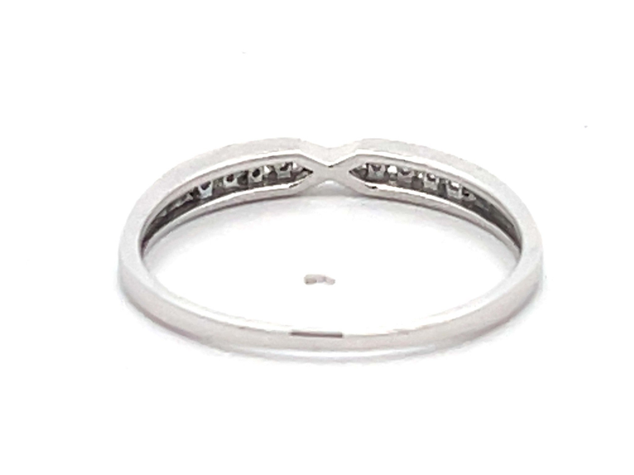 Diamond Stackable Band Ring 14k White Gold