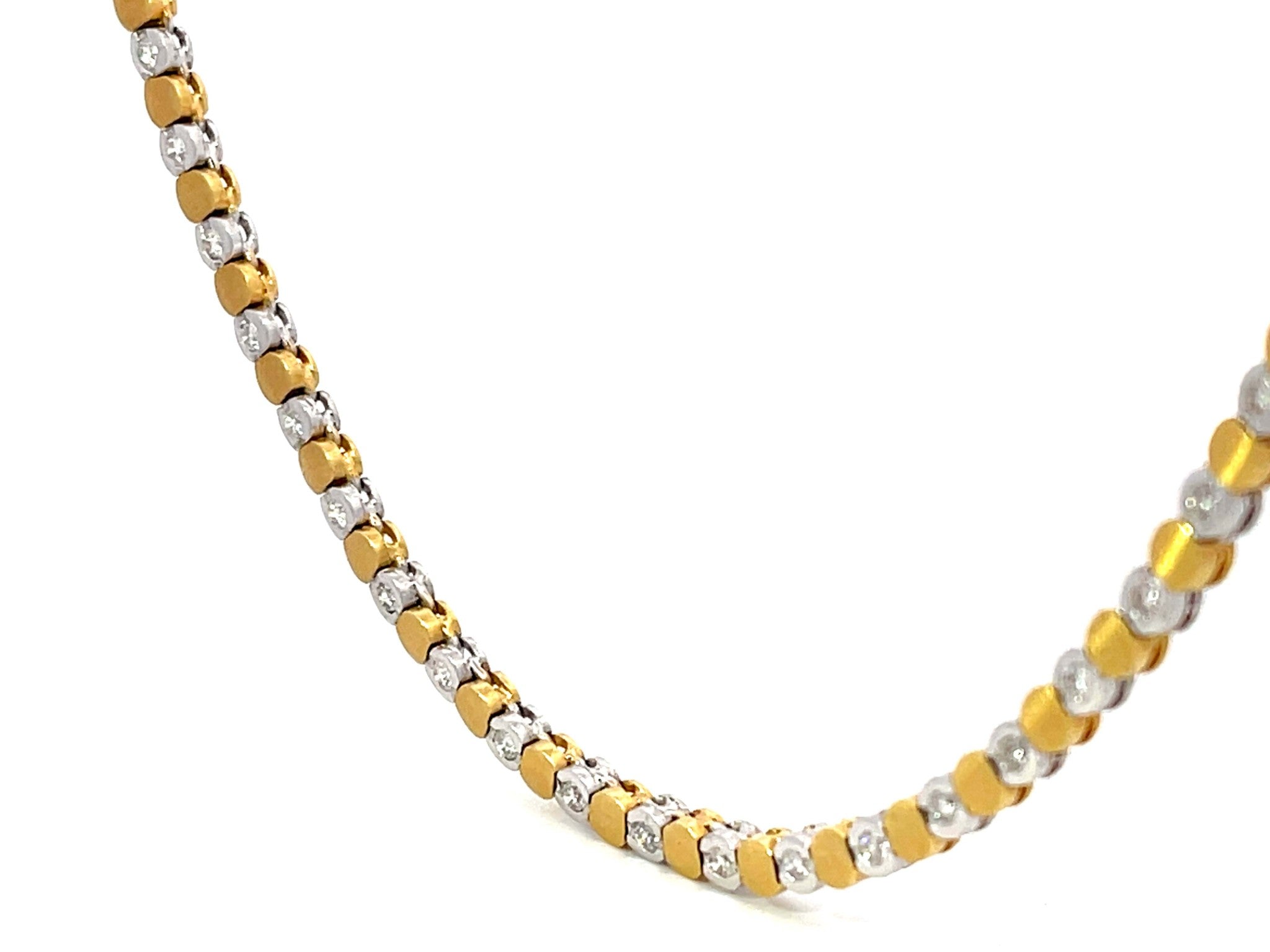 Solid 18K Gold Diamond Chain