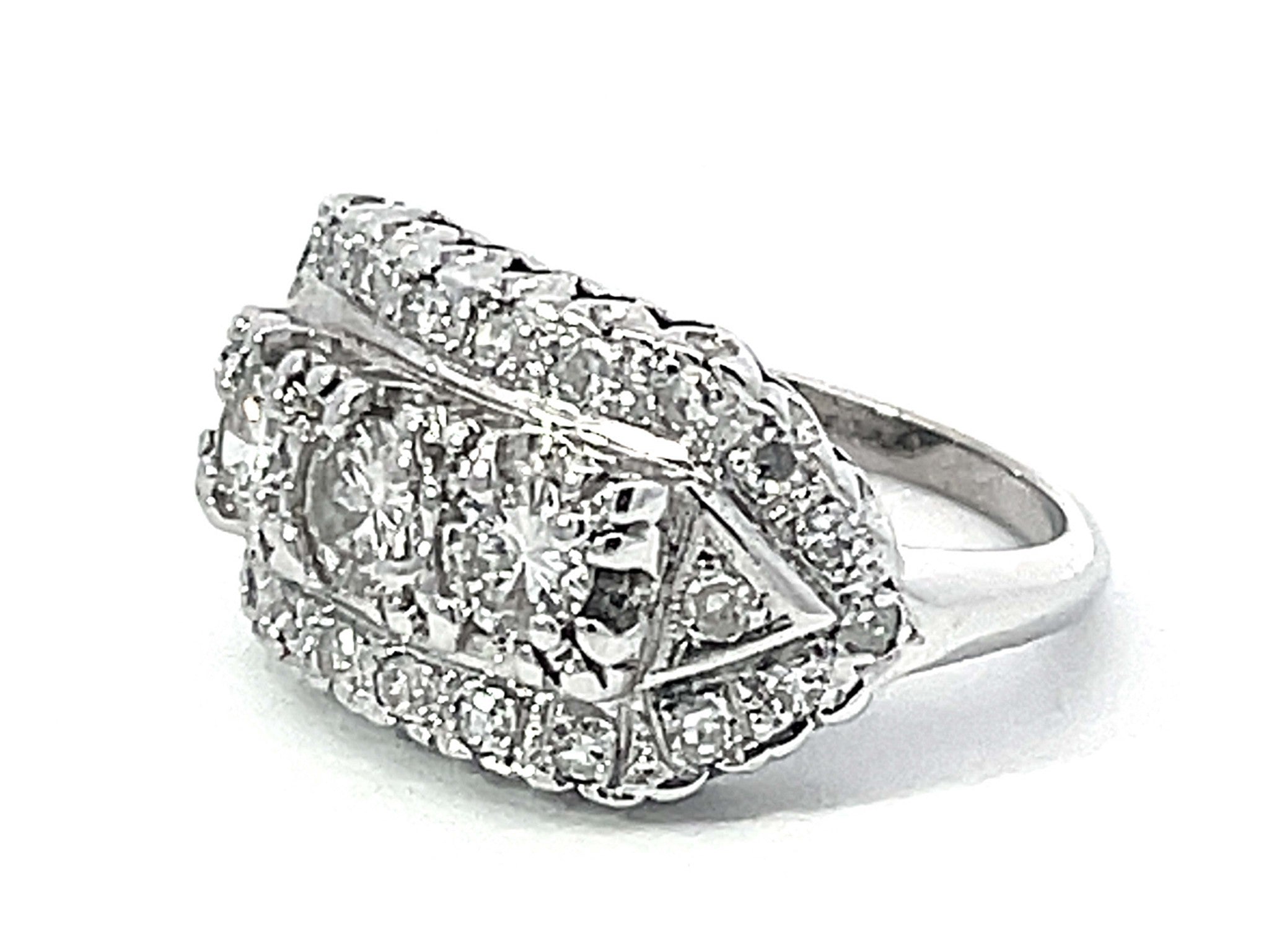 Multi Diamond Band Ring in 14k White Gold