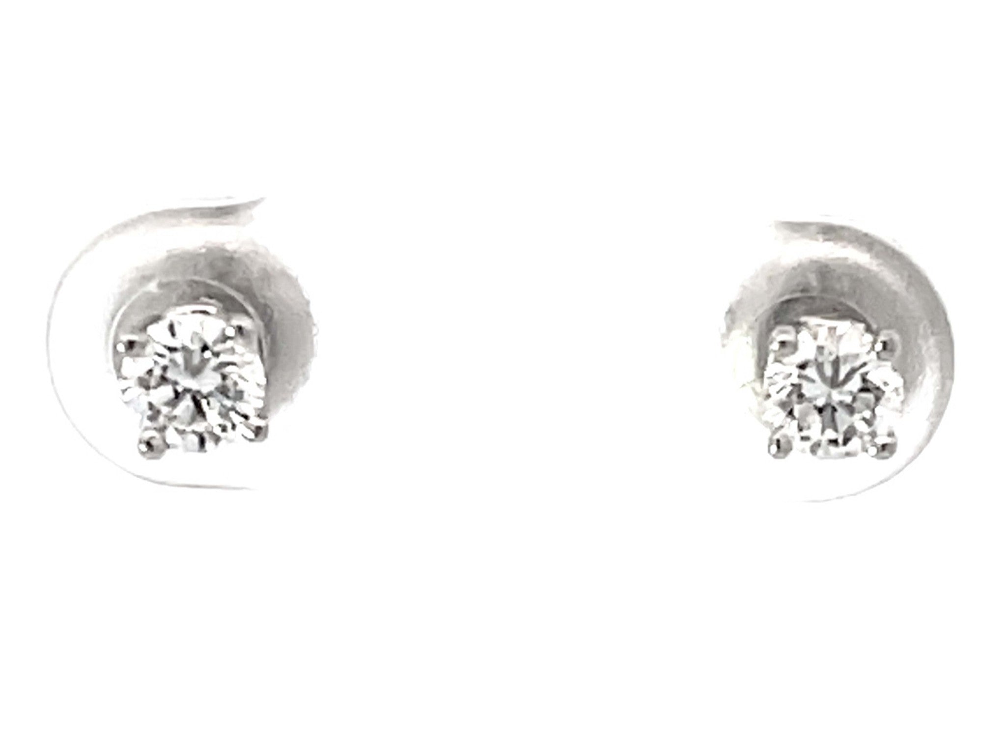 Tiffany Solitaire Diamond Stud Earrings in Platinum