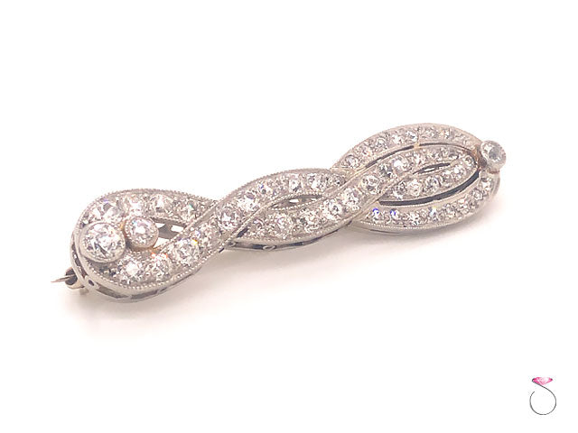 ArtDeco Diamond Brooch in Platinum