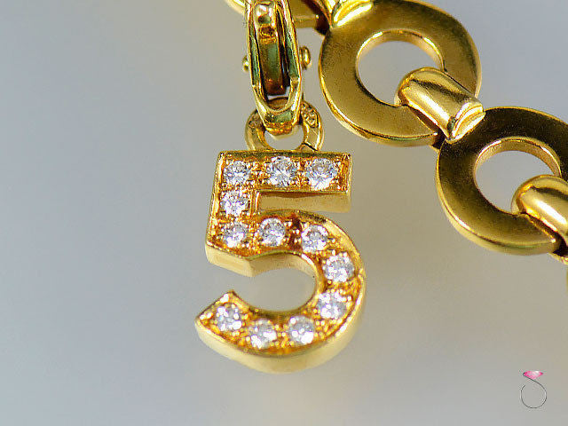 Chanel Vintage Gold CC Black Clover Camellia Pearl Crystal Charm Bracelet -  LAR Vintage